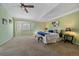 Main bedroom features high ceilings and a ceiling fan at 13471 Cascade St, Broomfield, CO 80020