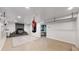 Finished basement features a fireplace, home gym area, and plenty of storage at 7722 W 1St Pl, Lakewood, CO 80226