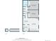 Floor plan shows the dimensions and layout of rooms on two floors, including the kitchen, bedrooms, and bathroom at 10001 E Evans Ave # D, Aurora, CO 80247