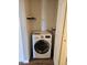 A modern washing machine installed in an alcove at 10001 E Evans Ave # D, Aurora, CO 80247