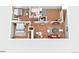 3D floor plan showcasing the layout of the first floor, including bedroom, bathroom, and living spaces at 4655 Ludlow St, Boulder, CO 80305