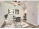 Charming dining area featuring modern lighting, contemporary decor and wood floors at 7433 S Quail Cir # 1924, Littleton, CO 80127