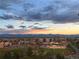 Picturesque city view featuring buildings and greenery during a colorful sunset at 300 W 11Th Ave # 10D, Denver, CO 80204