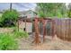 Chicken coop in the backyard made with wood and wire to keep chickens safe at 9743 W 67Th Pl, Arvada, CO 80004
