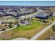 Community aerial view showcasing park with seating, walking paths and neighborhood at 21972 E Allenspark Dr, Aurora, CO 80016
