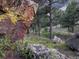 Unique rock formations among the trees and brush in a wooded area at 53 Canyon Pines Dr, Golden, CO 80403