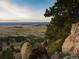 Breathtaking view of open landscape from a rocky vantage point at 53 Canyon Pines Dr, Golden, CO 80403