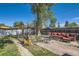 Backyard with outdoor seating, providing a cozy space for gatherings and relaxation at 5424 Saulsbury Ct, Arvada, CO 80002