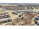 Aerial view of the neighborhood showing its location and surrounding landscape at 1624 Pinion Wing Cir, Castle Rock, CO 80108