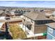 Aerial view of the home's backyard showing the lawn and patio at 1624 Pinion Wing Cir, Castle Rock, CO 80108