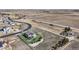 A stunning aerial perspective displays this home's large yard, community, and outdoor living space at 12701 Strawberry Cir, Longmont, CO 80503