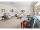 Spacious living room with neutral carpet, large windows, and comfortable seating at 2900 S Golden Way, Denver, CO 80227