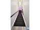 Carpeted staircase leads to the home's lower level at 2218 Coronado N Pkwy # B, Denver, CO 80229