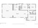 Floorplan layout of the first floor with a kitchen, dining room, living room, three bedrooms and bathroom at 3285 N Monaco Pkwy, Denver, CO 80207