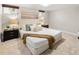 Well-lit bedroom with neutral tones and a comfortable bed, flanked by stylish nightstands and lamps at 3743 N Yates St, Denver, CO 80212