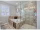 Bathroom with shower and soaking tub at 11575 Crow Hill Dr, Parker, CO 80134