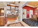 Grand entry with high ceilings, hardwood floors, and views to living areas at 5960 S Watson Ln, Littleton, CO 80123