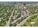 Aerial view of the community showcasing the building in a lush, green environment at 5300 E Cherry Creek South Drive # 918, Denver, CO 80246