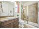 Modern bathroom with a glass door shower, and a stylish vanity at 3366 Willow St, Denver, CO 80238