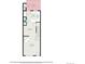 First floor floorplan featuring a kitchen, living room, dining area, bathroom and a patio at 6774 S Independence St, Littleton, CO 80128