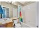 Bathroom with a single vanity and a shower-tub combination at 1099 S Walden Way # 205, Aurora, CO 80017