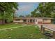 View of home's backyard with a mix of green space, patio and mature trees at 5810 S Greenwood St, Littleton, CO 80120