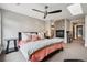 The primary bedroom features a fireplace, soft carpet, and neutral colors at 5145 S Logan Dr, Littleton, CO 80121