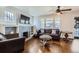 Inviting living room features hardwood floors, large windows, and a cozy fireplace at 3138 N Josephine St, Denver, CO 80205