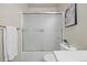 Bathroom features a shower and bath combo with a white shower curtain at 19216 E Idaho Pl # 102, Aurora, CO 80017