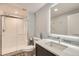 Modern bathroom with glass shower and vanity at 4526 Colorado River Dr, Firestone, CO 80504