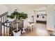 Inviting entryway features staircase and play table at 4526 Colorado River Dr, Firestone, CO 80504