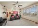 Open living room with a view into the kitchen at 7112 E 131St Pl, Thornton, CO 80602