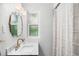 Well-lit bathroom features a vanity with a white marble countertop at 3055 S Bannock St, Englewood, CO 80110
