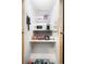 Walk-in pantry features lots of storage, shelving, and organization at 3055 S Bannock St, Englewood, CO 80110