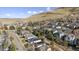 Aerial view of neighborhood with houses and mountain at 1337 N Ford St, Golden, CO 80403