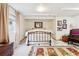 Comfortable basement bedroom with metal bed frame and carpet flooring at 1337 N Ford St, Golden, CO 80403