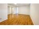 Basement featuring laminate flooring and neutral paint at 1460 Belmont Dr, Longmont, CO 80503