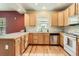 Bright kitchen with stainless steel dishwasher, sink and light wood cabinets at 511 Noel Ave, Longmont, CO 80501