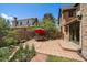 Outdoor patio area featuring ample seating perfect for entertaining in a charming backyard at 3764 Newton St, Denver, CO 80211