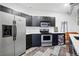Functional kitchen featuring updated appliances, ample cabinet space, and stylish backsplash tiles at 2400 N Broadway # 4, Denver, CO 80205