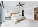 Bright bedroom with a queen bed and built-in closet at 2471 Walnut St, Boulder, CO 80302