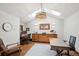 Home office featuring modern décor, including hardwood floors and natural light from skylights at 33448 Alta Vista Dr, Evergreen, CO 80439