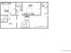 Layout with living area, kitchen, two bedrooms, bathroom, and fireplace at 525 N Pearl St, Denver, CO 80203