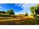 Outdoor recreation area with open field, mature trees, and seating under a bright, sunny sky at 69 Dawn Heath Cir, Littleton, CO 80127