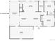 Detailed floor plan of the home showcasing layout, room dimensions, and garage location at 320 S Jersey St, Denver, CO 80224
