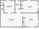 Detailed floor plan showcasing the layout of the Gathering room, bedrooms, bathroom, and laundry room at 320 S Jersey St, Denver, CO 80224