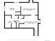 Detailed floor plan featuring two bedrooms, a bathroom, hall, and a living room/flex space layout at 766 Fulton Ave, Brighton, CO 80601