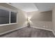 Neutral finished basement with a large window for natural light and cozy carpeting at 549 Tippen Pl, Castle Rock, CO 80104