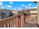 Private deck overlooking neighboring homes and landscape at 5154 E 126Th Ct, Thornton, CO 80241