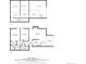 Detailed floor plan showcasing the layout of both floors, including room dimensions and features at 9797 E Peakview Ave # C10, Englewood, CO 80111